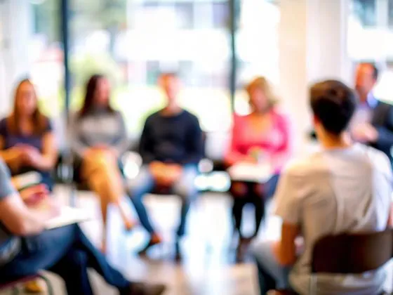People sitting in a discussion group